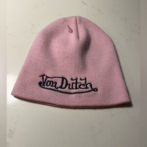 Von Dutch Light Pink beanie